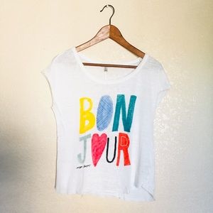 Zara: White printed T-shirt